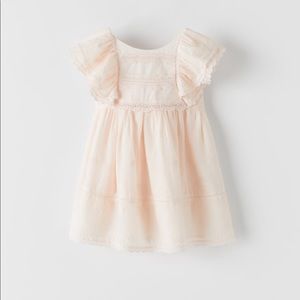 Zara Embroidered dress with ruffles